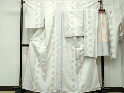 平和屋本店■極上 本場大島紬 白大島 アンサンブル 薔薇 逸品 未使用 CZAA2360s5 平和屋本店■極上 本場大島紬 白大島 アンサンブル 薔薇 逸品 未使用 CZAA2360s5