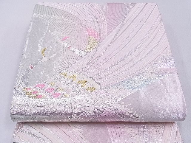 平和屋着物■六通柄袋帯 孔雀舞花文 金銀糸 逸品 fe5226