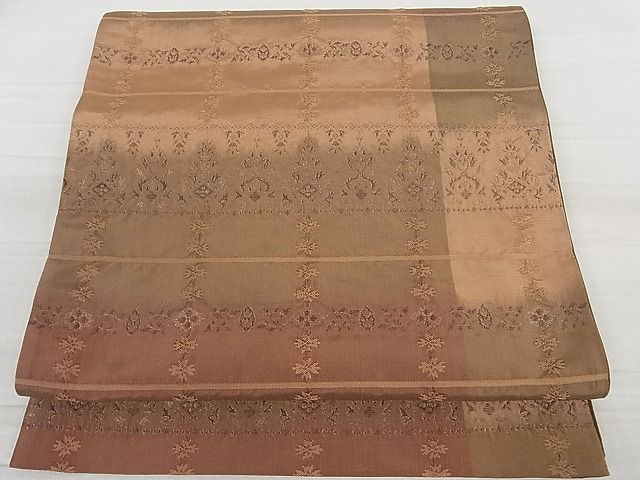 平和屋着物■全通柄袋帯　横段花文　逸品　ma2677