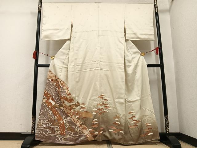 Rakuten - 平和屋着物●豪華色留袖　友禅　駒刺繍　松竹梅籬宝尽くし　暈し染め　金彩　正絹　逸品　AABI4851ph