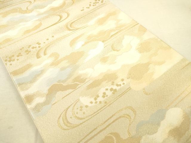 平和屋着物◎六通柄袋帯　慶祝彩雲文様　金糸　正絹　逸品　DAAT8745zy