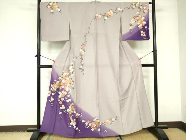 平和屋着物▽訪問着　単衣　地紙桜文　暈し染め　金彩　洗える着物　DABE1517op heiwaya-11151923 平和屋 パッケージ画像