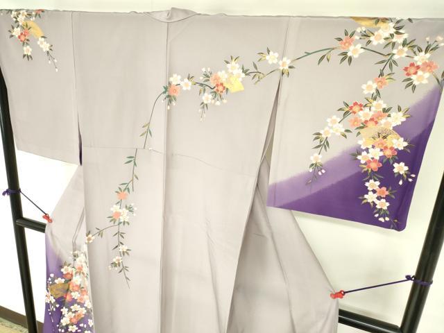 平和屋着物▽訪問着　単衣　地紙桜文　暈し染め　金彩　洗える着物　DABE1517op heiwaya-11151923 平和屋 サンプル画像3