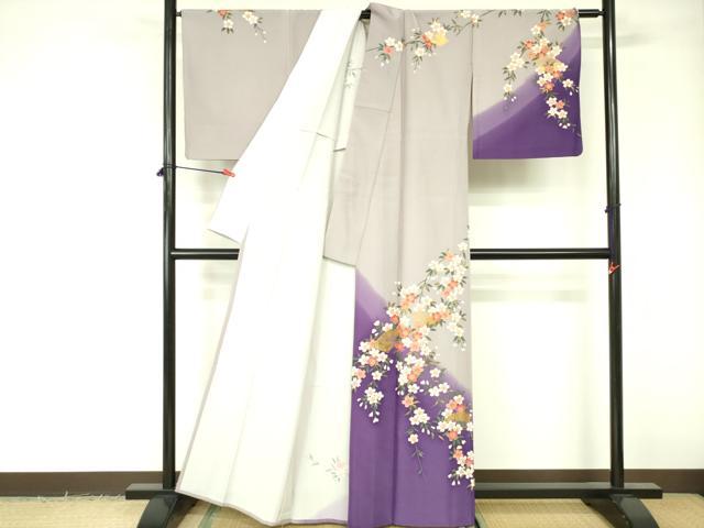 平和屋着物▽訪問着　単衣　地紙桜文　暈し染め　金彩　洗える着物　DABE1517op heiwaya-11151923 平和屋 サンプル画像2
