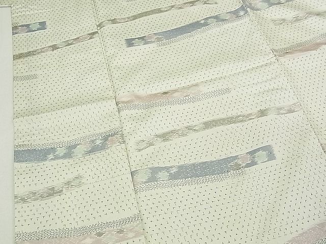 平和屋着物■上質な紬　横段文　逸品　DAAA3448rt