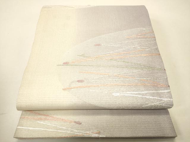 平和屋着物＊夏物　六通柄袋帯　唐織　吉祥文　銀糸　正絹　逸品　CAAQ3521eg