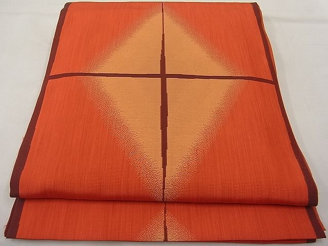 平和屋着物■六通柄 本袋帯 菱文 逸品 n-hv2448