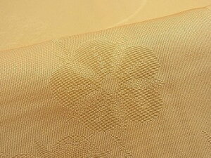 平和屋着物■上質な色無地 草花地紋 玉蜀黍色 逸品 CAAE7261in