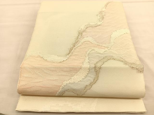 平和屋着物＊夏物　六通柄袋帯　道長文様　金糸　正絹　逸品　BAAU1672hv