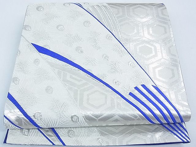 平和屋着物◎六通柄袋帯　舞扇文　九百錦　銀糸　逸品　CAAD1753th