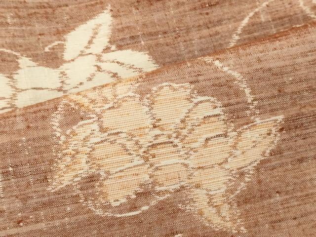 平和屋着物■上質な紬　草花丸文　正絹　逸品　CABC4007oy