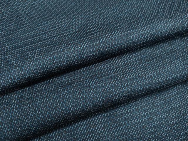 平和屋着物●男性　お召　120亀甲　総詰め　正絹　逸品　DAAV1224tw