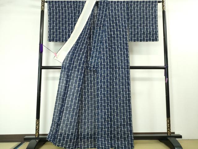 平和屋本店■極上　夏物　沖縄県無形文化財指定　本場八重山上布　麻　絣文様　三越扱い　逸品　DZAA4683kh5