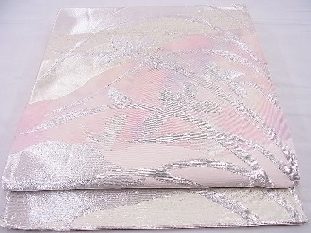 平和屋着物■六通柄袋帯　蘭　金銀糸　逸品　n-me0147