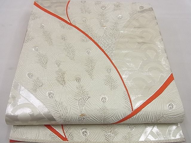 平和屋着物■六通柄袋帯 唐織 孔雀文 金銀糸 逸品 n-by4093