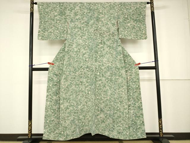 平和屋着物■上質な小紋 枝梅文 正絹 逸品 AAAT4970pf