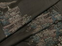 平和屋着物●本場大島紬 地空 一元7マルキ 風景樹林文 正絹 逸品 AABA5250ph