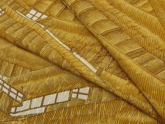 平和屋着物◆付下げ　家屋文　着丈154cm　裄丈65cm　正絹　逸品　mop2021