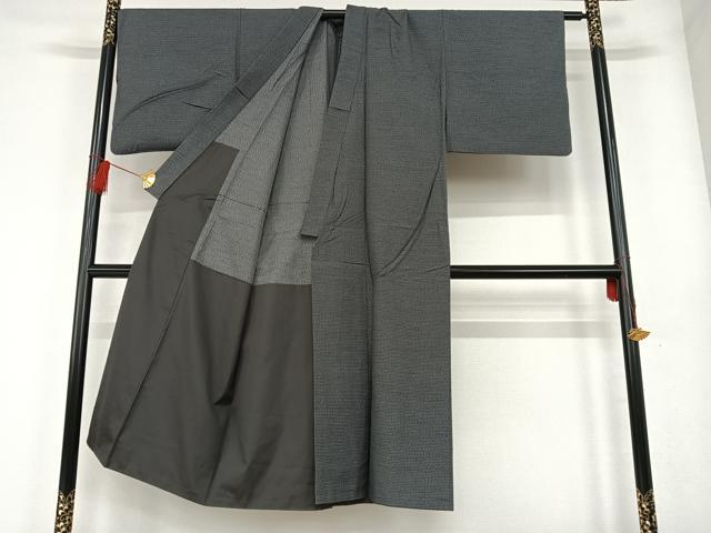 平和屋着物●男性　紬　亀甲文様　正絹　逸品　AAAP3460zg