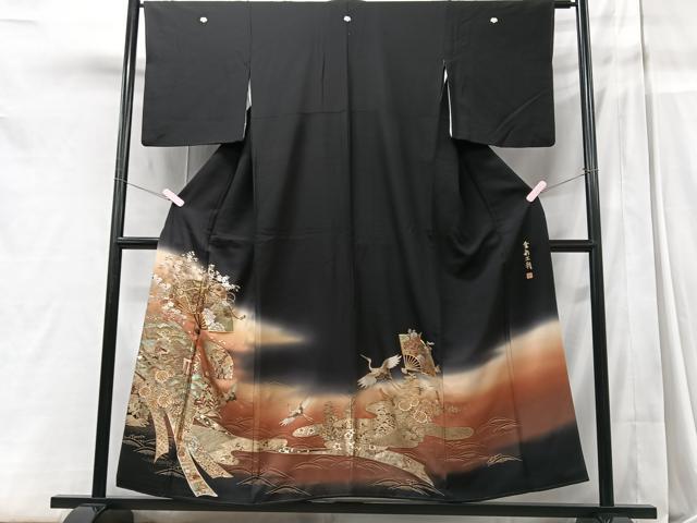 平和屋着物■豪華黒留袖　泰常　金彩王朝　暈し染め　金彩　正絹　逸品　CABC7501xe