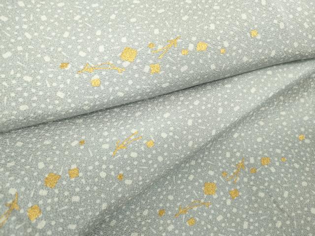 平和屋着物▽上質な小紋 単衣 霞箔散らし 金彩 正絹 逸品 DAAT9743az