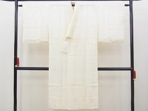 平和屋着物■上質な長襦袢 無双仕立て 紗綾形花地紋 逸品 BAAE7333hv 平和屋着物■上質な長襦袢 無双仕立て 紗綾形花地紋 逸品 BAAE7333hv