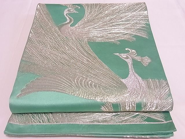 平和屋着物◎六通柄袋帯　鳳凰　銀糸　逸品　ZAAB0105rv