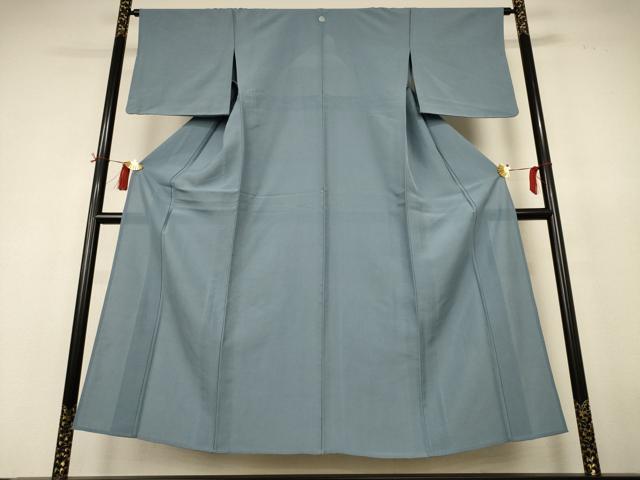 平和屋着物＊夏物 色無地 絽 湊鼠色 正絹 逸品 AABH9498jd