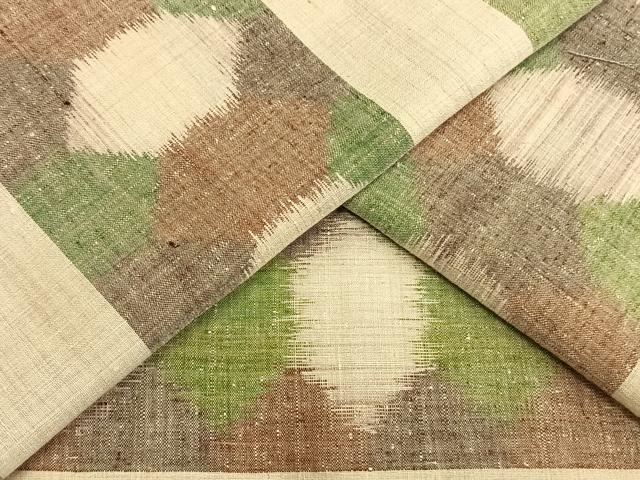 Kimono - 平和屋着物▽上質な紬 　単衣　横段文 　正絹　逸品　未使用　AAAV8370fy