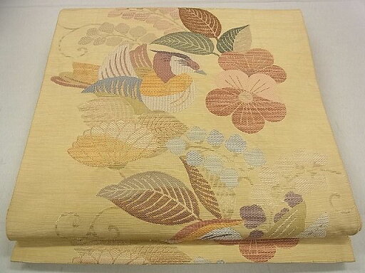 平和屋着物■六通柄袋帯 慶華鴛鴦文 本草木 金糸 逸品 eg1624 平和屋着物■六通柄袋帯 慶華鴛鴦文 本草木 金糸 逸品 eg1624
