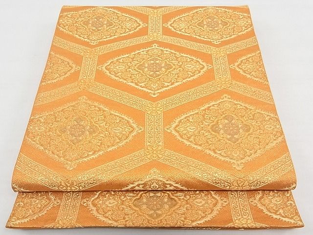 平和屋着物■西陣　服部織物謹製　六通柄袋帯　オリエント更紗　金糸　逸品　rv9692