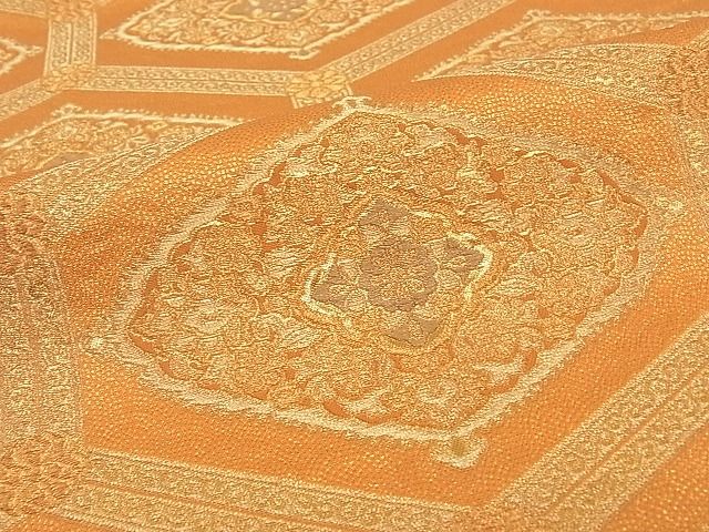 平和屋着物■西陣　服部織物謹製　六通柄袋帯　オリエント更紗　金糸　逸品　rv9692