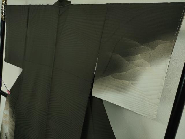 平和屋本店■極上　京都の名門ブランド　銀花仙　訪問着・袋帯セット　異国風景　暈し染め　蝉色地　金彩　逸品　未使用　DZAA4699kh5