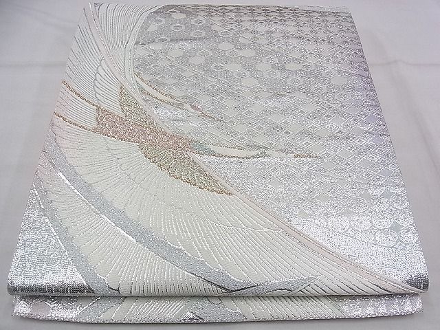 平和屋着物■六通柄袋帯 唐織 飛鶴文 金銀糸 逸品 n-bg0339