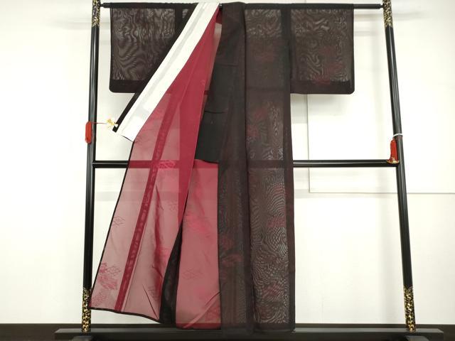 平和屋の平和屋着物＊夏物 小紋 風通紗 吉祥文 正絹 逸品 AABI8146cs｜アングル3