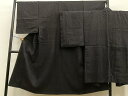 平和屋着物●男性 紬 アンサンブル 霞文 正絹 逸品 BAAO2376pk