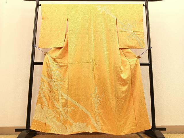 平和屋着物■訪問着 絞り 笹竹文 正絹 逸品 BAAQ6897by