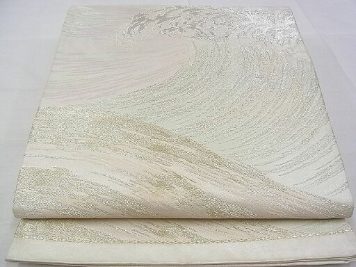 平和屋着物■六通柄袋帯 唐織 立波文 銀糸 逸品 n-kv2284 平和屋着物■六通柄袋帯 唐織 立波文 銀糸 逸品 n-kv2284