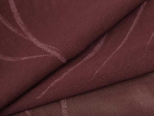 平和屋着物＊夏物　小紋　紗　草葉文　正絹　逸品　AABA2918jd