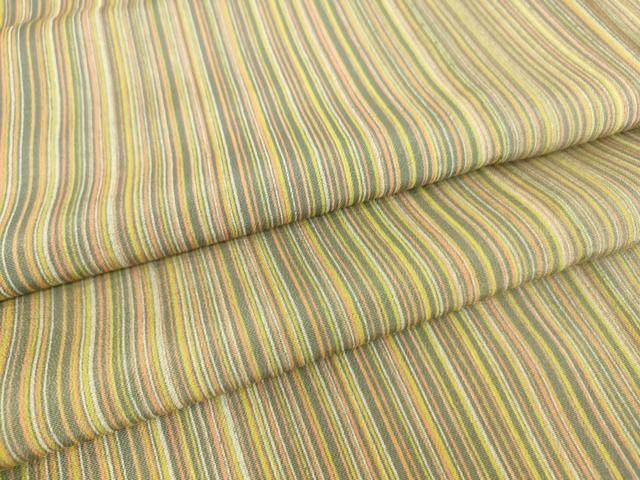 平和屋着物▽上質な小紋　単衣　縞　正絹　逸品　DAAS0441az