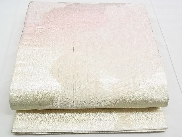 平和屋着物■六通柄袋帯　道長樹林文　金銀糸　逸品　n-yc3903