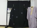 平和屋本店■極上 訪問着・長襦袢セット 蛍暈し 舞花文 黒地 半衿刺繍 やまと金ラベル 逸品 CZAA0619s4
