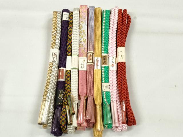平和屋着物●和装小物　帯締め10本セット　高麗組　礼装用　金銀糸　逸品　未使用　CABK4880qe