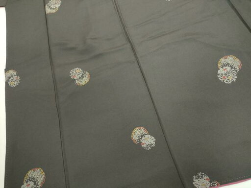 平和屋着物■上質な小紋 雪輪草花文 金彩 正絹 逸品 DAAQ1990we 平和屋着物■上質な小紋 雪輪草花文 金彩 正絹 逸品 DAAQ1990we