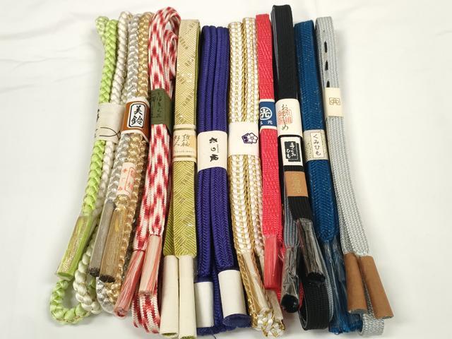 平和屋着物●和装小物　帯締め10本セット　礼装用　組紐　高麗組　冠組　金銀糸　逸品　未使用　DABC1860zzz