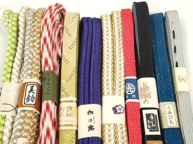 平和屋の平和屋着物●和装小物　帯締め10本セット　礼装用　組紐　高麗組　冠組　金銀糸　逸品　未使用　DABC1860zzz｜アングル2