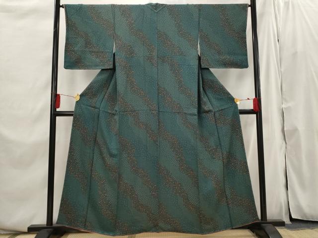 平和屋着物■上質な小紋 道長花文 成り物 正絹 逸品 未使用 AABI6372st