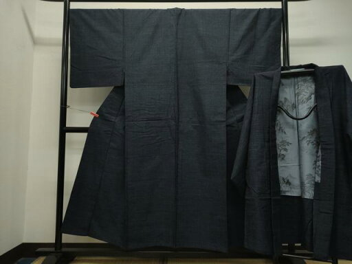 平和屋着物●男性 紬 アンサンブル 濃紺地 正絹 逸品 CAAT0560dy 平和屋着物●男性 紬 アンサンブル 濃紺地 正絹 逸品 CAAT0560dy