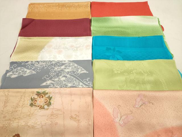 平和屋着物★和装小物 帯揚げ10枚セット 正絹 逸品 DAAX2005xg