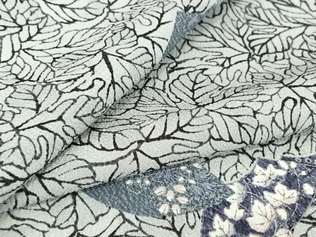 Kimono - 平和屋着物▽上質な小紋　単衣　地紙花文　正絹　逸品　AABG8660jh